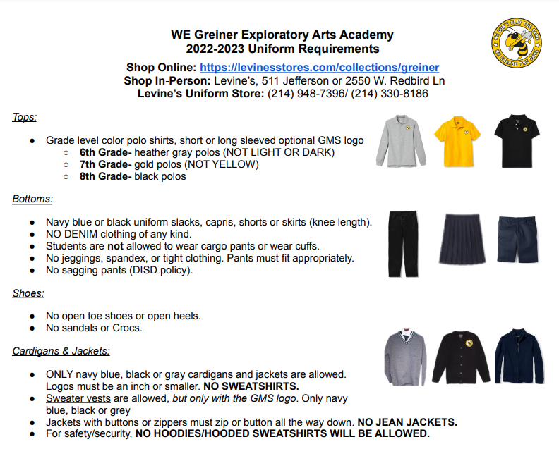  2022-2023 New Dress Code Requirements
